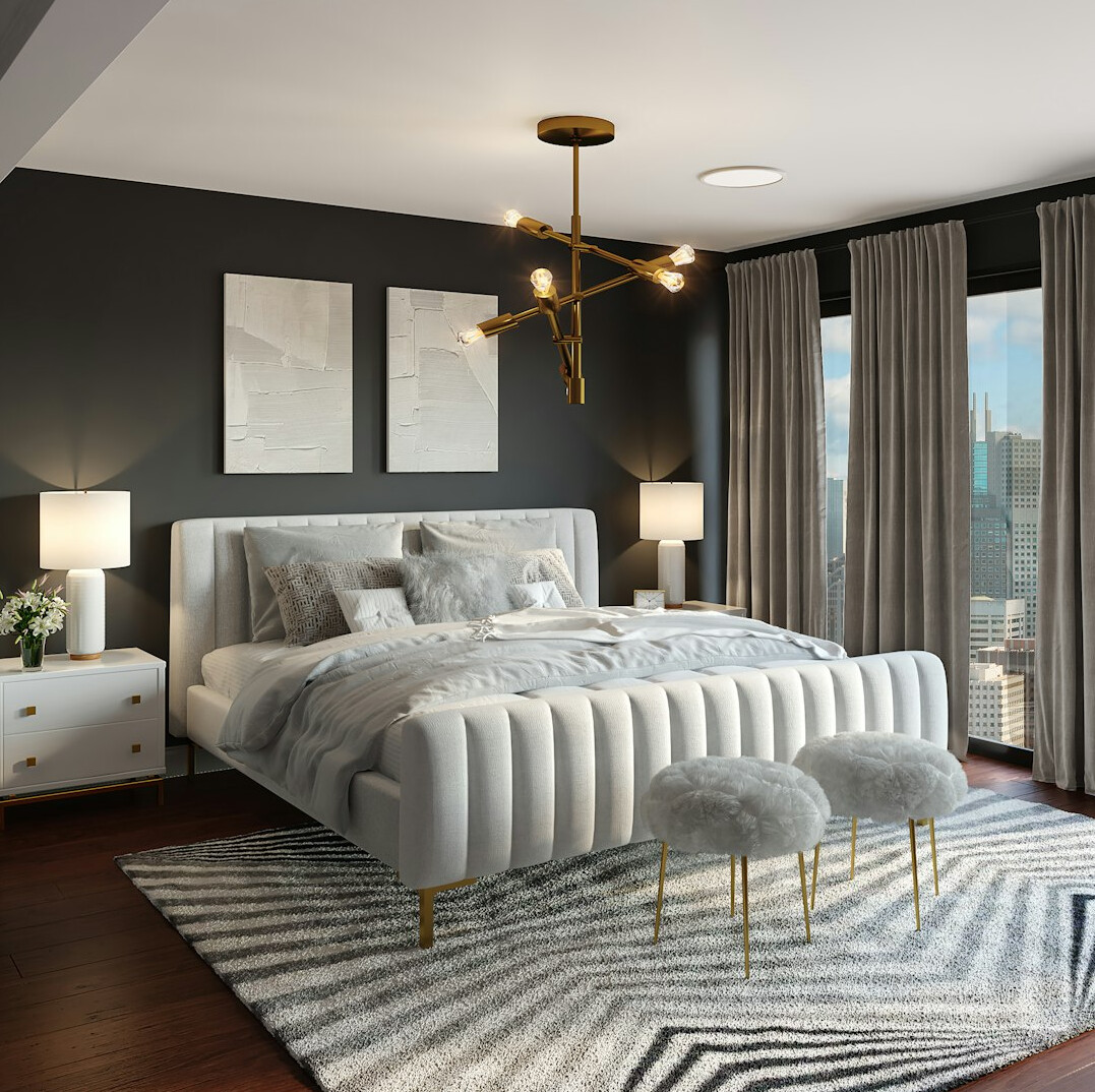 luxury bedroom setup