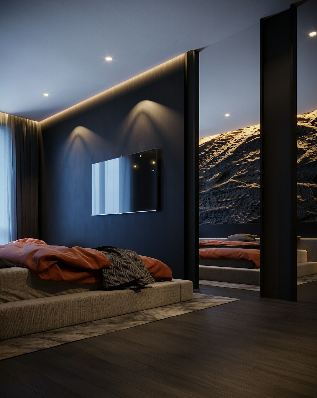 bedroom in celebrity home